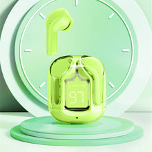 Lade das Bild in den Galerie-Viewer, New Mini Transparent Wireless Bluetooth Headset Digital Display ENC Noise Reduction True Wireless Sports Music cjdropshipping