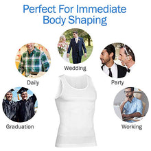 Lade das Bild in den Galerie-Viewer, Men's Slimming Body Shaper Vest Shirt Abs Abdomen Slim【White Color】 Blossom Online UG