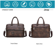 Lade das Bild in den Galerie-Viewer, JEEP BULUO Men Briefcase Leather Handbag【3 Colors】 Blossom Online UG