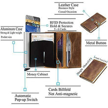 Lade das Bild in den Galerie-Viewer, RFID Card Holder Business Wallet【Black and Coffee Colors】 Blossom Online UG