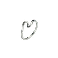 Lade das Bild in den Galerie-Viewer, Wave Ring Ocean Sea Beach Finger Cute Rose Gold Silver Color cjdropshipping