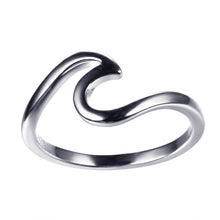 Lade das Bild in den Galerie-Viewer, Wave Ring Ocean Sea Beach Finger Cute Rose Gold Silver Color cjdropshipping
