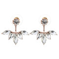 Lade das Bild in den Galerie-Viewer, Elegant Silver Gold Plated Zircon Leaf Ear Stud Earrings For Women
