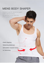 Lade das Bild in den Galerie-Viewer, Men's Slimming Body Shaper Vest Shirt Abs Abdomen Slim【White Color】 Blossom Online UG