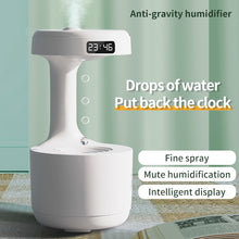 Load image into Gallery viewer, Anti Gravity Water Drop Backflow Aroma Humidifier with Digital Clock cjdropshipping
