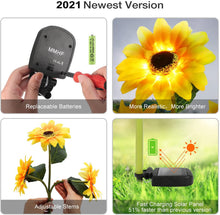 Lade das Bild in den Galerie-Viewer, Sunflower Solar Light - 2 Pack nebula-light.com