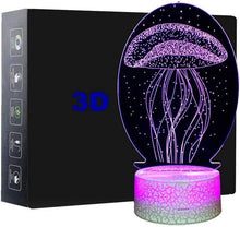 Lade das Bild in den Galerie-Viewer, 3D Jellyfish Night Light Lamp nebula-light.com