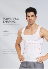 Lade das Bild in den Galerie-Viewer, Men's Slimming Body Shaper Vest Shirt Abs Abdomen Slim【White Color】 Blossom Online UG