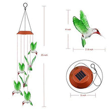 Lade das Bild in den Galerie-Viewer, LED Solar Powered Hummingbird Chime