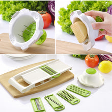 Lade das Bild in den Galerie-Viewer, Mandoline Peeler Grater Vegetables Cutter tools with 5 Blade Carrot Grater Onion Vegetable Slicer Kitchen Accessories