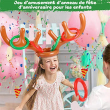 Lade das Bild in den Galerie-Viewer, Jeu de Lancer de Bagues en Bois de Renne de Noël ciaovie