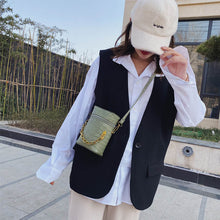 Lade das Bild in den Galerie-Viewer, Petit Sac à Bandoulière Chaîne en Motif de Crocodile ciaovie