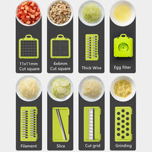 Lade das Bild in den Galerie-Viewer, Kitchen Accessories Multifunctional Vegetable Cutter Fruit Slicer Grater Cutter Peeler Potato Slicer Drain Basket Mandoline Tool