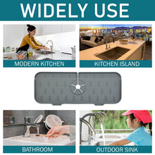 Lade das Bild in den Galerie-Viewer, Silicone Faucet Absorbent Mat Sink Splash Guard Splash Catcher Countertop Protector For Bathroom or Kitchen cjdropshipping