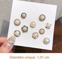 Lade das Bild in den Galerie-Viewer, Ensemble de Boutons de Broche de Couverture de Perles (10 pièces) ciaovie