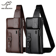 Lade das Bild in den Galerie-Viewer, Men's Leather Sling Bag Chest Shoulder Bag Blossom Online UG