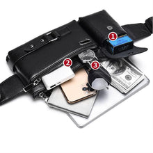 Lade das Bild in den Galerie-Viewer, Men's Leather Sling Bag Chest Shoulder Bag Blossom Online UG