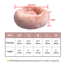 Load image into Gallery viewer, Donut Pet Bed - Fluffy Calming Cat & Dog Bed Long Plush Hondenmand Round Lounger Sleeping Bag Kennel Cat Puppy Sofa Bed House OMG Shop Zone