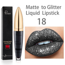Lade das Bild in den Galerie-Viewer, 18 Colors Diamond Shimmer Glitter Lipg Loss Matte To Glitter Liquid Lipstick Waterproof Diamond Pearl Colour Lip Gloss Make Up DSers