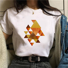 Load image into Gallery viewer, Beautiful geometry printed t shirt women 90s Graphic T-shirt Harajuku Tops Tee Cute Short Sleeve animal tshirt Female Tshirts DSers