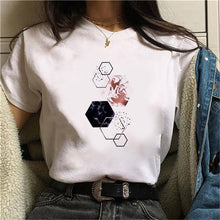 Load image into Gallery viewer, Beautiful geometry printed t shirt women 90s Graphic T-shirt Harajuku Tops Tee Cute Short Sleeve animal tshirt Female Tshirts DSers