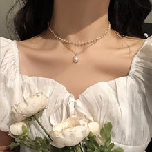 Lade das Bild in den Galerie-Viewer, SUMENG New Fashion Kpop Pearl Choker Necklace Cute Double Layer Chain Pendant For Women Jewelry Girl Gift DSers