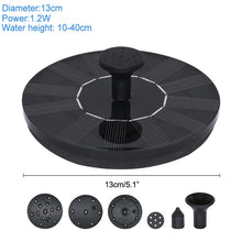 Lade das Bild in den Galerie-Viewer, Mini Solar Water Fountain Pool Pond Waterfall Fountain Garden Decoration Outdoor Bird Bath Solar Powered Fountain Floating Water