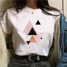 Load image into Gallery viewer, Beautiful geometry printed t shirt women 90s Graphic T-shirt Harajuku Tops Tee Cute Short Sleeve animal tshirt Female Tshirts DSers