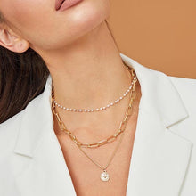 Lade das Bild in den Galerie-Viewer, 17KM Trendy Multilayered Butterfly Pearl Necklace For Women Fashion Sun Star Gold Pearl Choker Necklaces 2021 Trend Jewelry Gift DSers