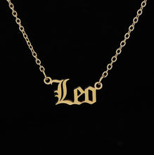 Lade das Bild in den Galerie-Viewer, Constellation Zodiac Necklaces Jewelry for Women Antique Style Designed Letter Taurus Aries Necklaces Collier