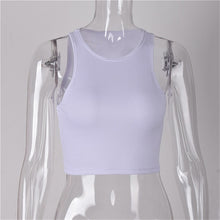 Lade das Bild in den Galerie-Viewer, Summer Slim Render Short Sleeveless O Crop Tank Tops for Women DSers
