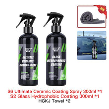Lade das Bild in den Galerie-Viewer, 9H Ceramic Car Coating Paint Care 300/100/50ml Polishing Paste Nano Products Hydrophobic Quick Coat Liquid Wax Car Care Kit HGKJ OMG Shop Zone