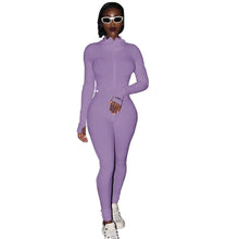 Lade das Bild in den Galerie-Viewer, Streetwear White Knitted Sexy Bodycon Lucky Label Jumpsuit Women Overall 2020 Long Sleeve Skinny Rompers Womens Jumpsuit Female OMG Shop Zone