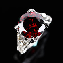 Lade das Bild in den Galerie-Viewer, Hot Sale Big Red Stone Rings For Women Female Fashion Wedding Engagement Rings Princess Luxury Jewelry Bague Anillos
