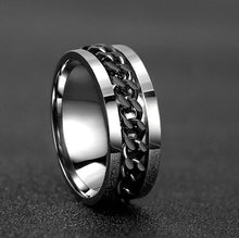 Lade das Bild in den Galerie-Viewer, Letdiffery Cool Stainless Steel Rotatable Men Ring High Quality Spinner Chain Punk Women Jewelry for Party Gift DSers