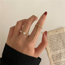 Lade das Bild in den Galerie-Viewer, 17KM Punk Gold Wide Chain Rings Set For Women Girls Fashion Irregular Finger Thin Rings Gift Female Jewelry Party DSers
