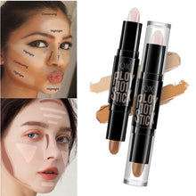 Load image into Gallery viewer, Beauty double-headed concealer stick clavicle shadow pen facial three-dimensional highlight stick concealer pen DSers