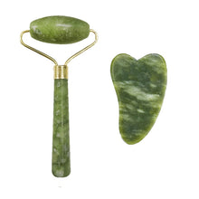 Lade das Bild in den Galerie-Viewer, Massage Roller For Face and Body Jade Stone Natural Scraper DSers