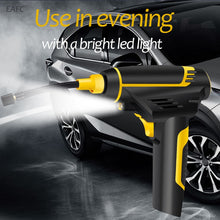 Lade das Bild in den Galerie-Viewer, 120W Wireless Car Air Compressor  Handheld USB Rechargeable Tire Inflator Digital Inflatable Pump Pressure Gauge Car Accessories OMG Shop Zone