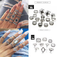 Lade das Bild in den Galerie-Viewer, 30 Styles of Trendy Boho Midi Knuckle Ring Set For Women Crystal Geometric Finger Rings Fashion Bohemian Jewelry DSers