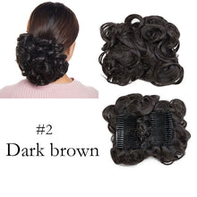 Lade das Bild in den Galerie-Viewer, S-noilite Synthetic LARGE Comb Clip In Curly Hair Extension Chignon Hair Pieces Women Updo Cover Hairpiece Extension Hair Bun OMG Shop Zone