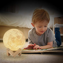 Lade das Bild in den Galerie-Viewer, 16 Color Changing Rechargeable   LED Night Light with 3D Moon Print OMG Shop Zone
