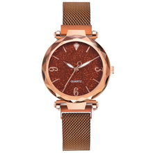 Lade das Bild in den Galerie-Viewer, Rose Gold Women Watch 2021 Top Brand Luxury Magnetic Starry Sky Lady Wrist Watch Mesh Female Clock For Dropship relogio feminino DSers