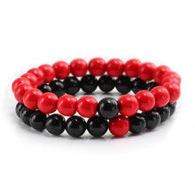 Lade das Bild in den Galerie-Viewer, Set Bracelet Couples Distance Black White Natural Lava Stone Tiger Eye Beaded Yoga Bracelets for Men Women Elastic Rope Jewelry DSers