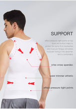 Lade das Bild in den Galerie-Viewer, Men's Slimming Body Shaper Vest Shirt Abs Abdomen Slim【White Color】 Blossom Online UG
