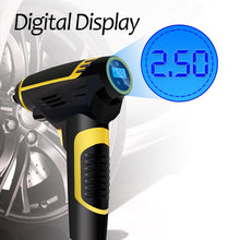 Lade das Bild in den Galerie-Viewer, 120W Wireless Car Air Compressor  Handheld USB Rechargeable Tire Inflator Digital Inflatable Pump Pressure Gauge Car Accessories OMG Shop Zone