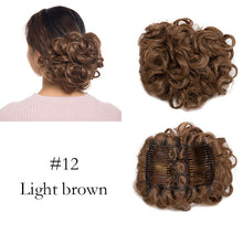 Lade das Bild in den Galerie-Viewer, S-noilite Synthetic LARGE Comb Clip In Curly Hair Extension Chignon Hair Pieces Women Updo Cover Hairpiece Extension Hair Bun OMG Shop Zone