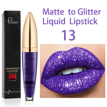 Lade das Bild in den Galerie-Viewer, 18 Colors Diamond Shimmer Glitter Lipg Loss Matte To Glitter Liquid Lipstick Waterproof Diamond Pearl Colour Lip Gloss Make Up DSers