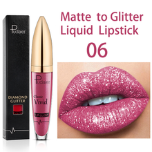 Lade das Bild in den Galerie-Viewer, 18 Colors Diamond Shimmer Glitter Lipg Loss Matte To Glitter Liquid Lipstick Waterproof Diamond Pearl Colour Lip Gloss Make Up DSers