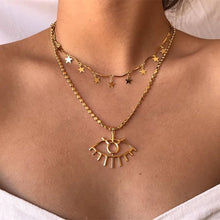 Lade das Bild in den Galerie-Viewer, 17KM Trendy Multilayered Butterfly Pearl Necklace For Women Fashion Sun Star Gold Pearl Choker Necklaces 2021 Trend Jewelry Gift DSers